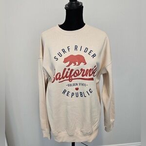 Relax Crewneck Sweatshirt Surf Rider CALIFORNIA Republic Logo size M